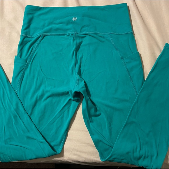 Athleta Pants - ATHLETA POWERVITA Teal High-Waisted Leggings